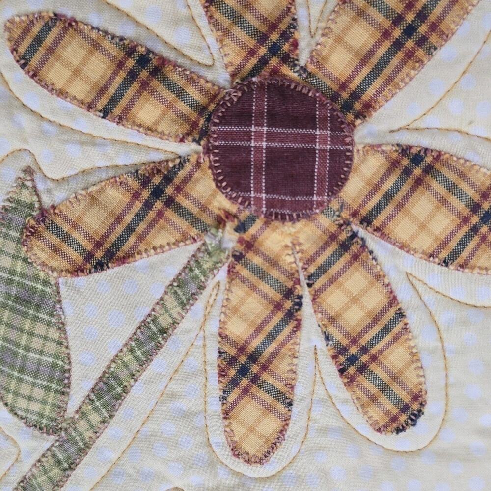 Vintage Reversible Sampler Quilt Handmade Patchwork Coverlet 82x82" Cutter READ - Picture 15 of 16